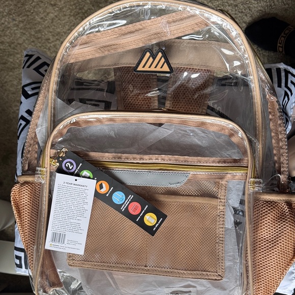 Transparent Tan Backpack - Picture 4 of 4